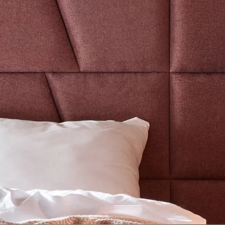 Upholstered Wall Panels GEO 30x35 cm in bedroom interior DecorMania UK